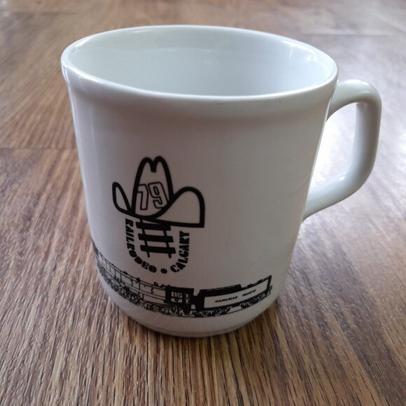 Vintage 70s Mug Train Railrodeo Calgary 1979 CP Canadian Pacific Railway Railfan - Picture 4 of 13
